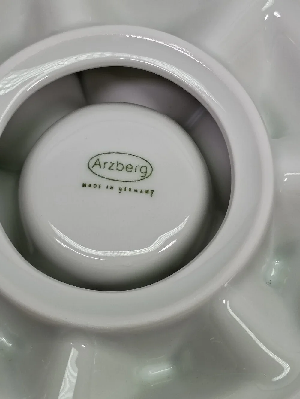 2 Ct Arzberg Teapot Warmer Votive Candle Holder White Porcelain Germany VINTAGE